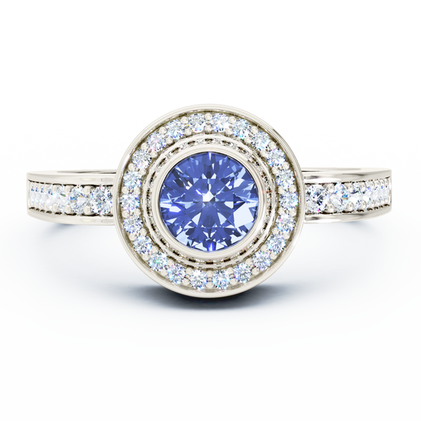 Mystere Sparkling Cremation Ring - Platinum - Tanzanite
