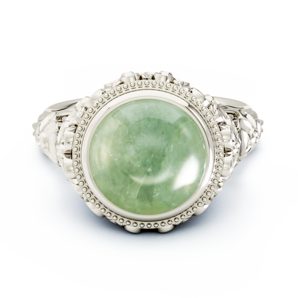 Forget Me Not Cremation Ring - Platinum - Jade