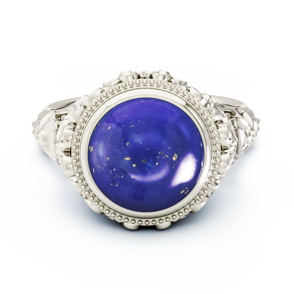 Forget Me Not Cremation Ring - Platinum - Lapis