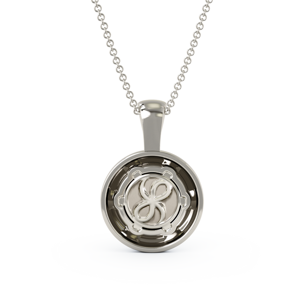 Halo Personalized Cremation Pendant - Platinum - Classic Top