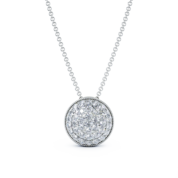 Soleil Diamond Cremation Pendant - 18K White Gold