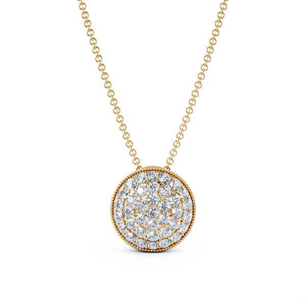 Soleil Diamond Cremation Pendant - 18K Yellow Gold