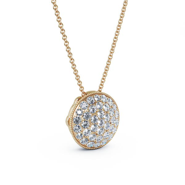 Soleil Diamond Cremation Pendant - 18K Yellow Gold